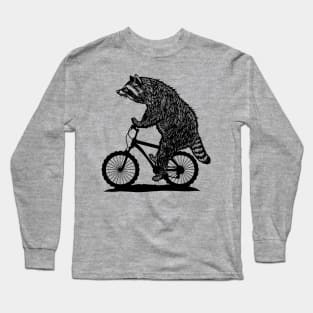 Cycling Raccoon Long Sleeve T-Shirt